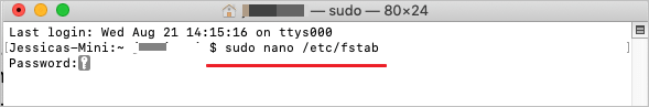 Die Schreibunterstützung mit Terminal aktivieren - Schritt 1