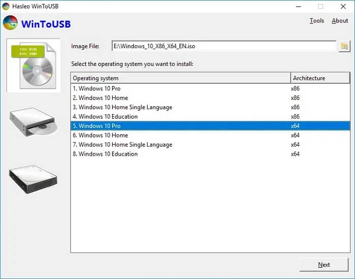 WinToUSB von Hasleo Software