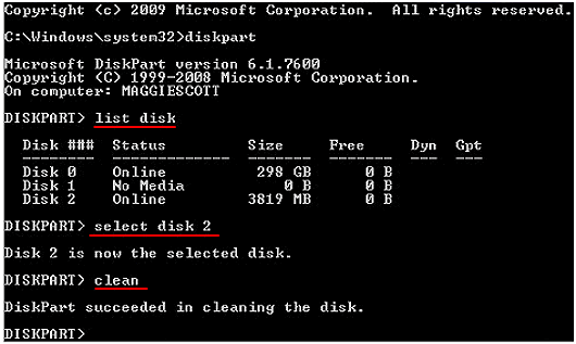 How to Diskpart Erase/Clean a Drive Through the Command Prompt