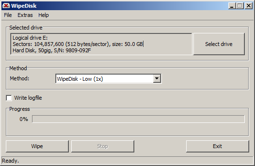Wipe disk in WipeDisk