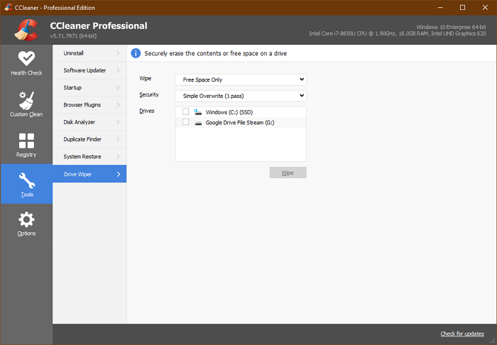 programs to erase hard drive free