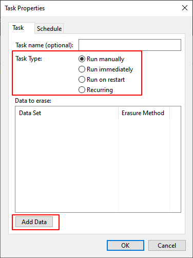 Definir configurações de trituração