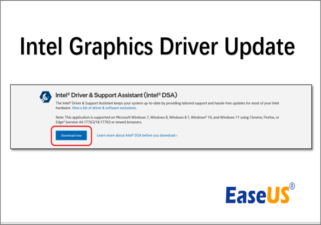 biologie Zijn bekend voorjaar Intel Graphics Driver Update | How to Update Intel Graphics Drivers Easily  - EaseUS