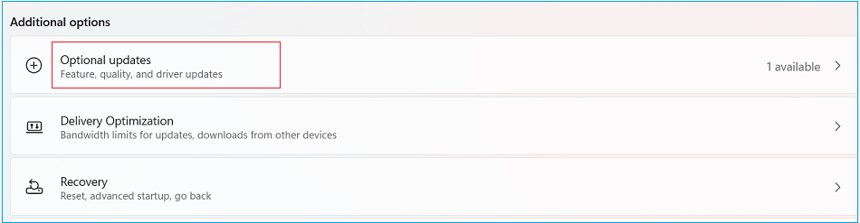 optional updates