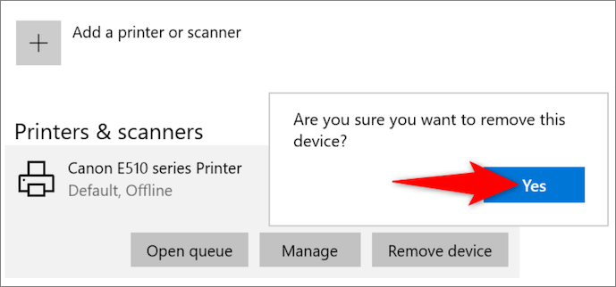 Uninstall printer driver