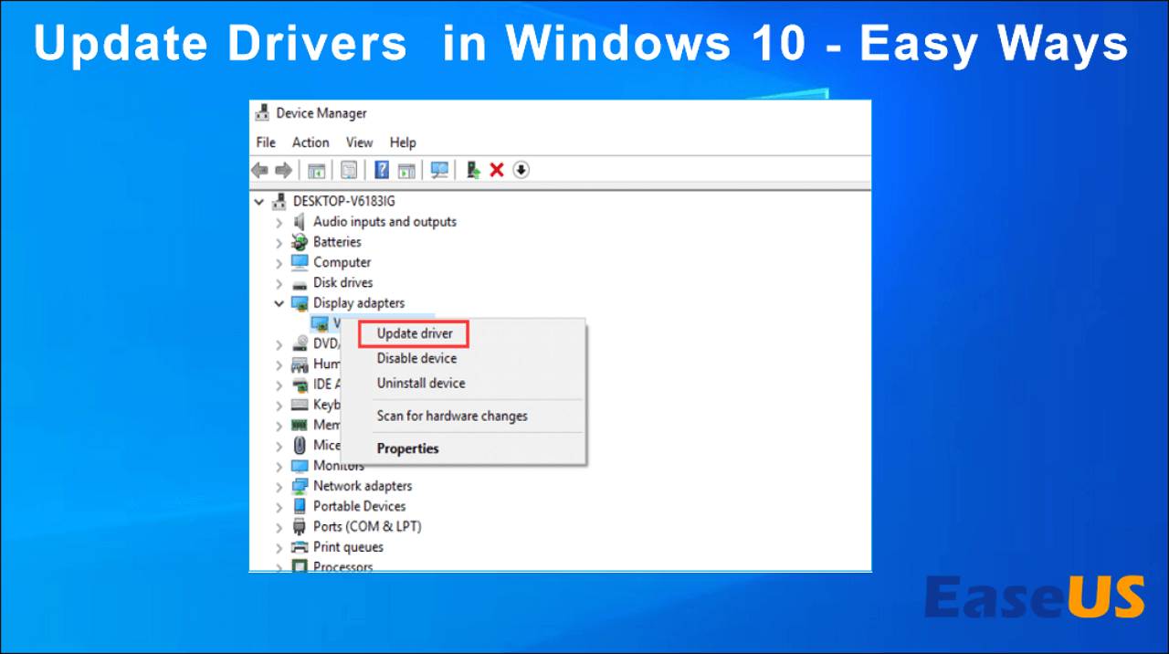 How to properly update device drivers on Windows 10