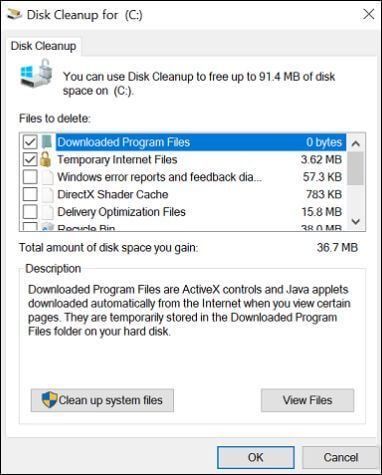 disk cleanup 