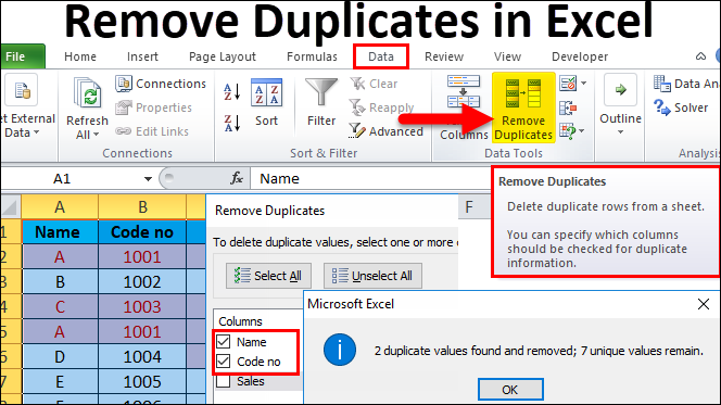 How To Remove Duplicate Rows In Excel Based On One Column