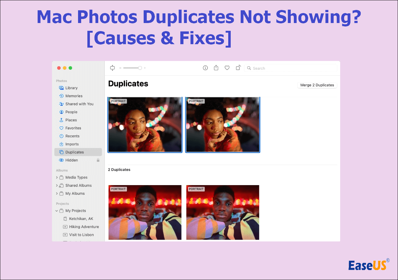 mac photos duplicates not showing