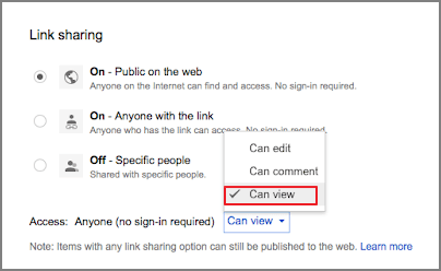 anyone with link can view