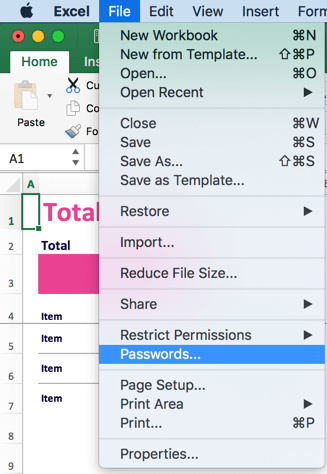 ssave print area in excel for mac?