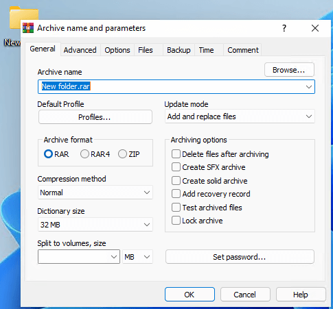 password protect file in windows 7 with compressing - 1