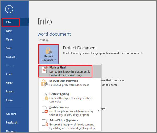 how to restrict editing in word