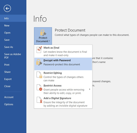 encryption for excel files on mac