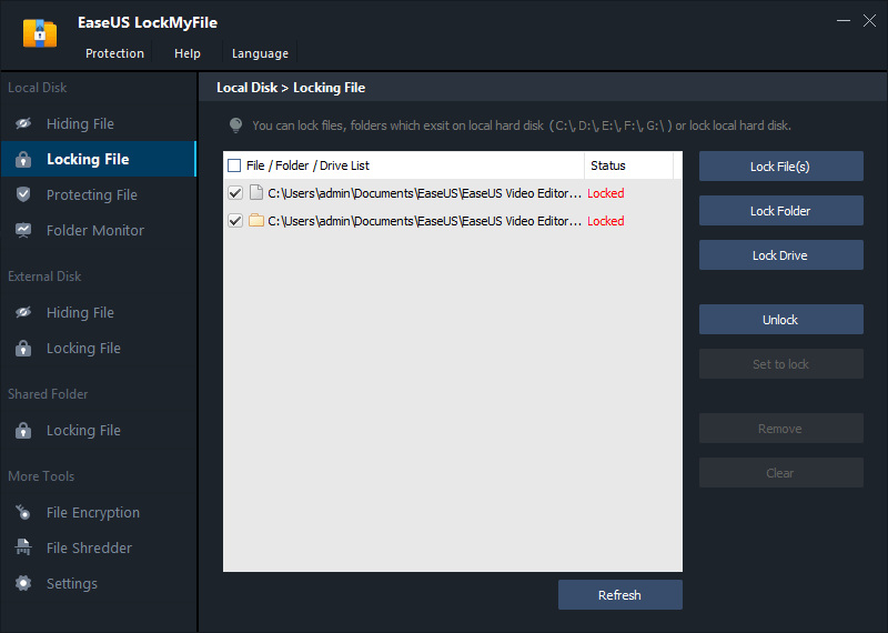 how to use veracrypt to lock the folder