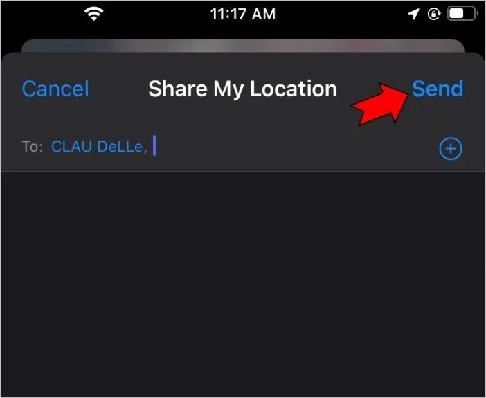 Share my location on iPhone