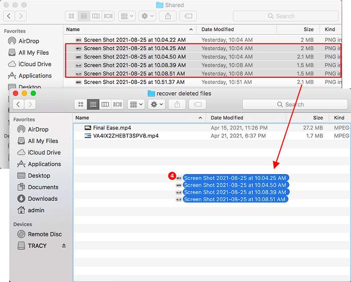 move ntsb files from an external hard drive to a hard drive for a mac