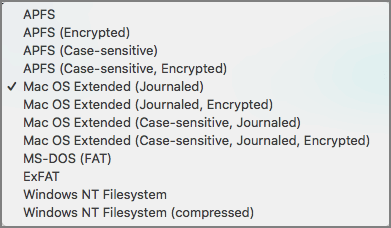 mac os extended journaled encrypted or not