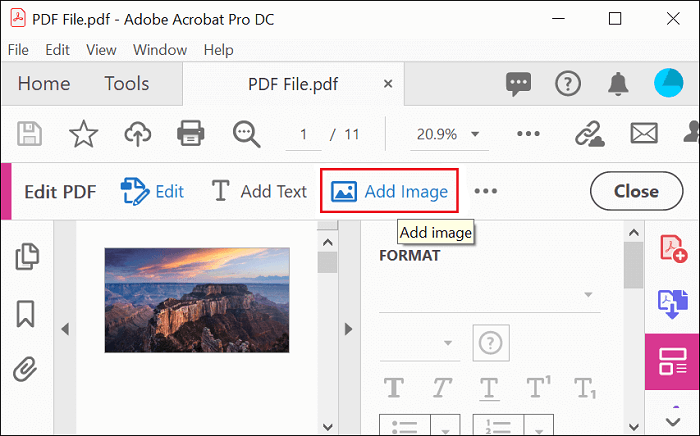 add photos to pdf