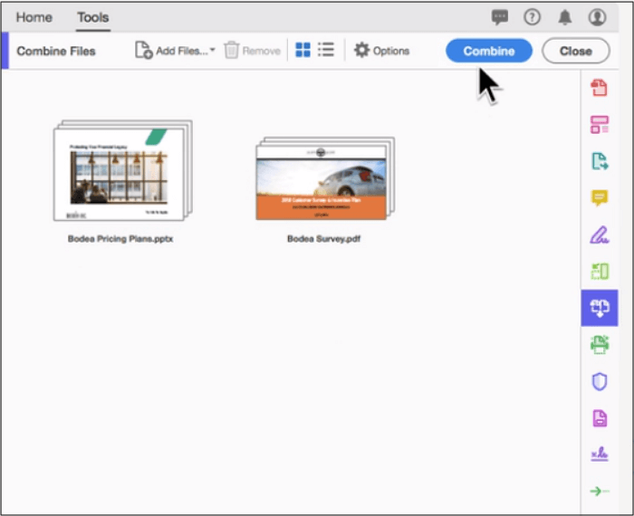 how to combine pdf files mac and save