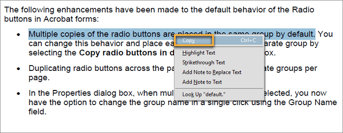 how to copy from pdf to excel with reader