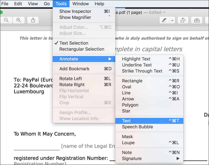 how to make a pdf a link on mac