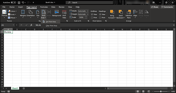 change view to landscape in excel for mac
