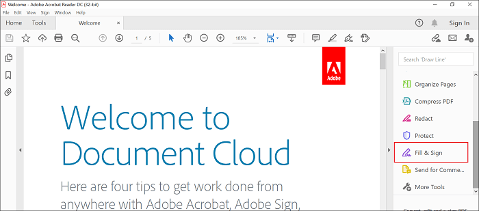 install adobe sign and fill for windows 10