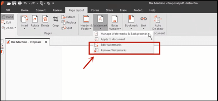 delete watermark from pdf in pdfpenpro