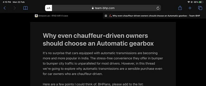 abrir o site no modo leitor