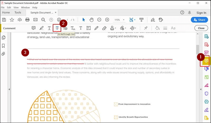 how to strikethrough in pdf pro