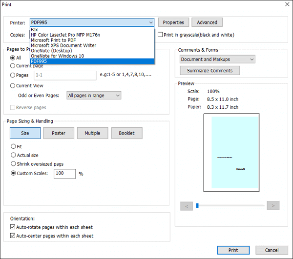 rotate pdf pages for printing