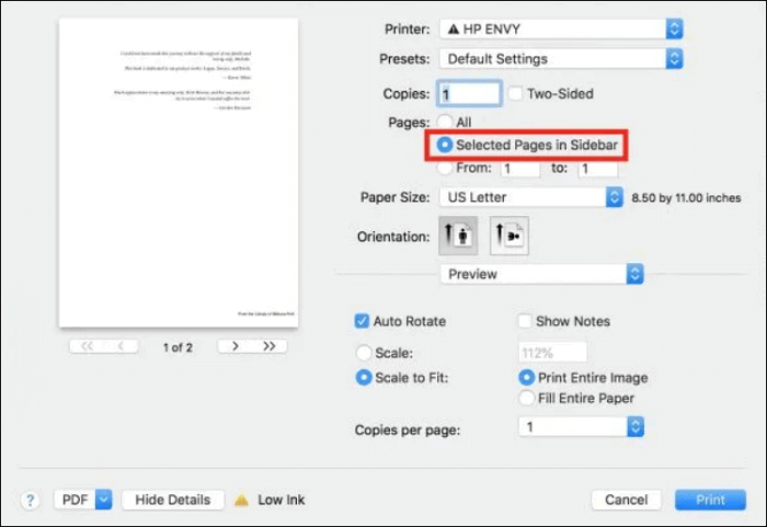 word for mac export to pdf boarderless