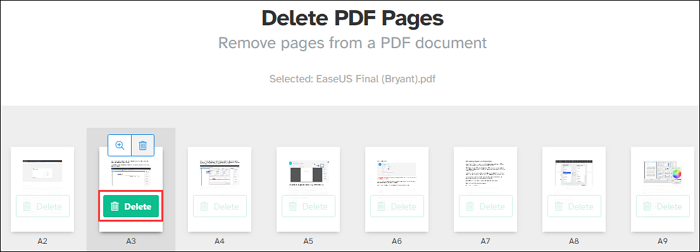 can sejda delete images on pdf