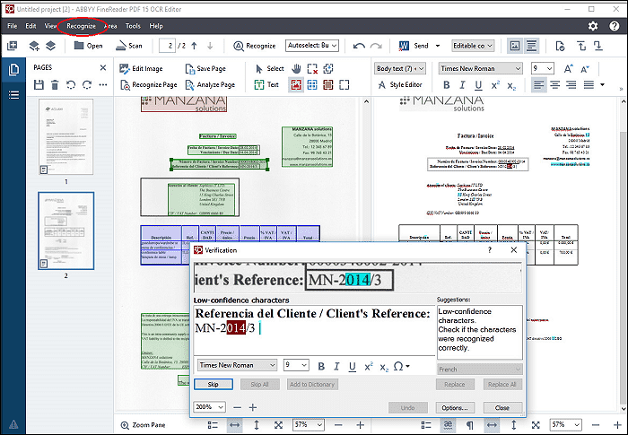 recognize PDF file