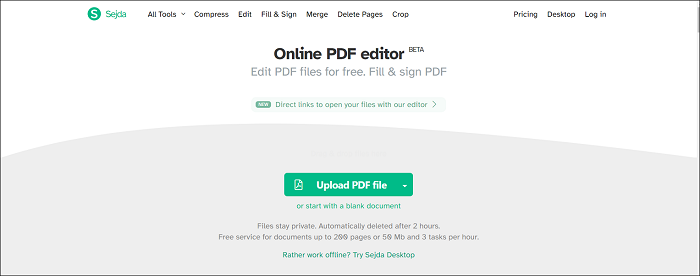 free pdf editor sejda