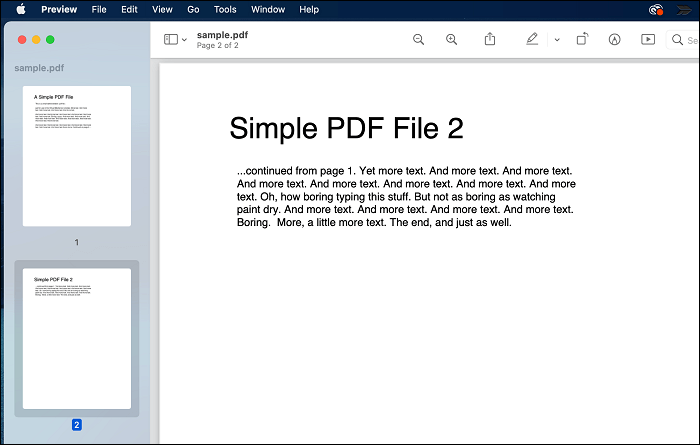 Preview extrair páginas do PDF no Mac