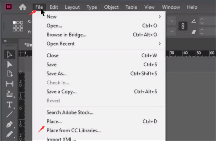 importing adobe pdf images to indesign