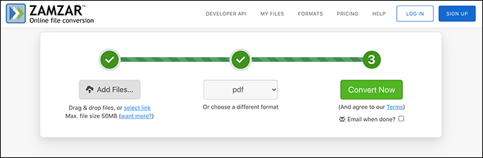converter tiff para pdf usando zamzar