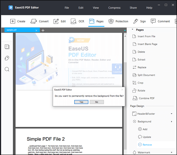 How to Remove Background from PDF for Printing Online/Offline - EaseUS