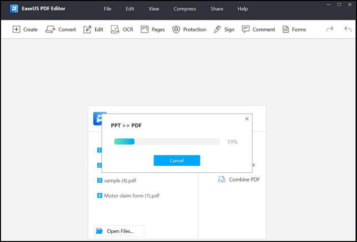 EaseUS PDF Editor Conversion Process