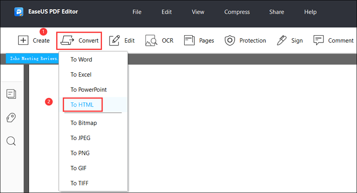 Convert PDF to HTML