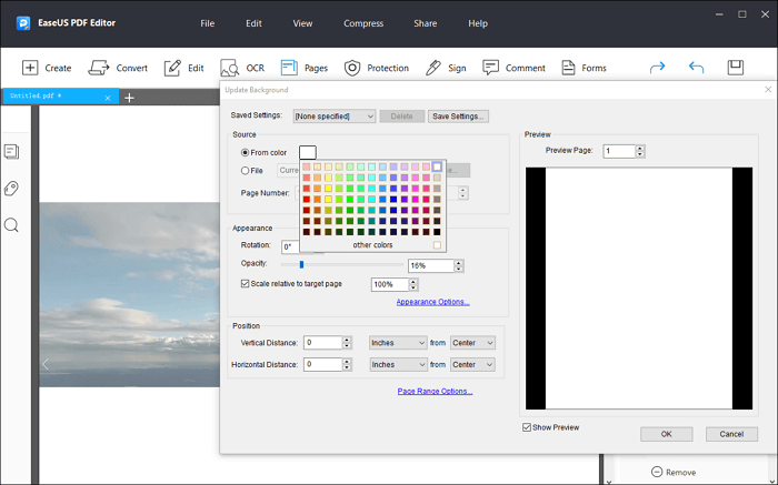 customize pdf background color