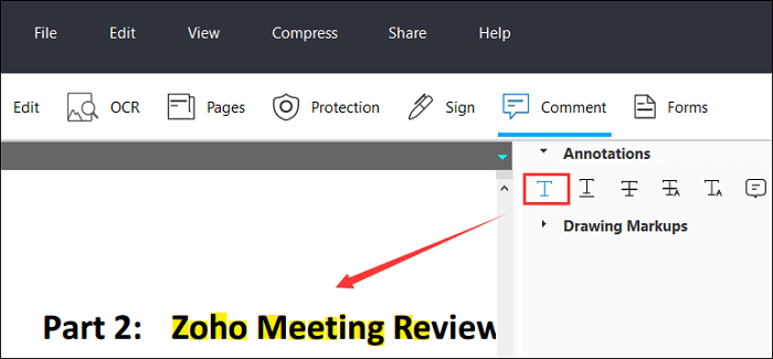 how to highlight on pdf image