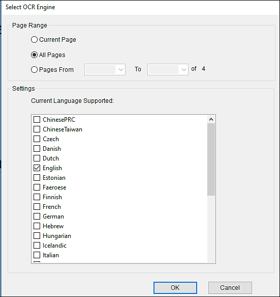ocr options