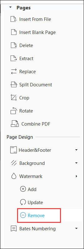 remove watermark from pdf